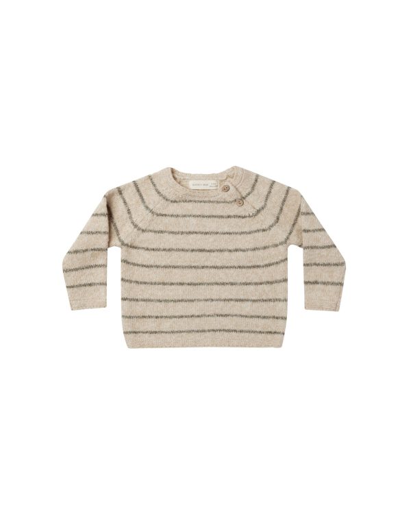 Ace Knit Sweater Basil Stripe Online now