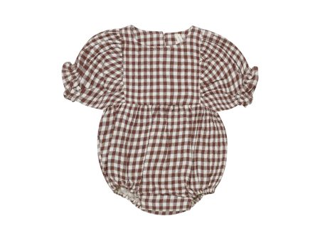 Cosette Romper Plum Gingham For Sale