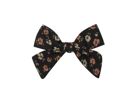 Girl Bow Dark Floral Discount