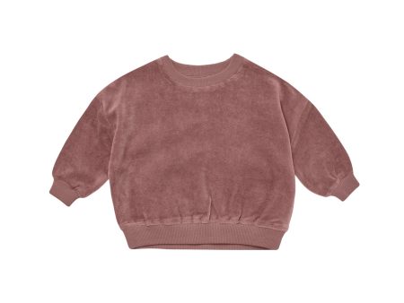 Velour Relaxed Sweatshirt Fig Supply