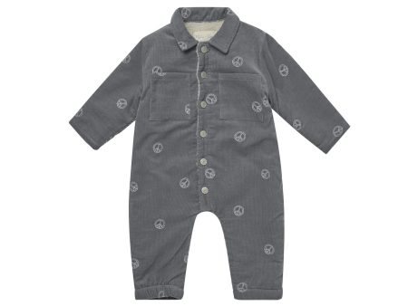 Cord Baby Jumpsuit Peace Embroidery Hot on Sale