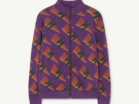 Zebra Kids Sweatshirt Purple Lightning For Cheap