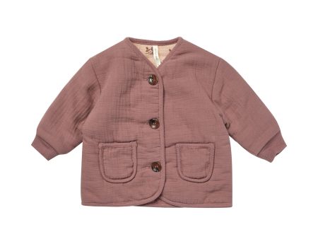 Quilted V-Neck Button Jacket Fig Online