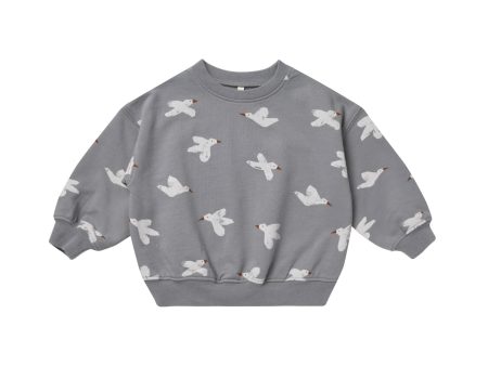 Relaxed Sweatshirt Birds Cheap