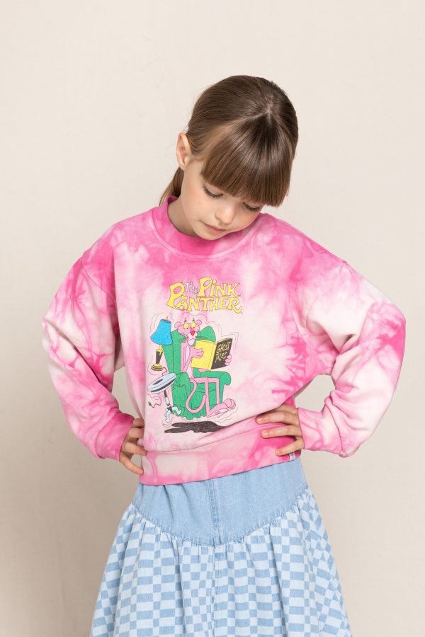 ALMA Fuschia Tie & Dye Tales - Crew Neck Sweatshirt on Sale