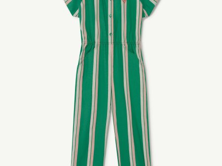 Grasshopper Kids+ Jumpsuit Green Stripes Discount