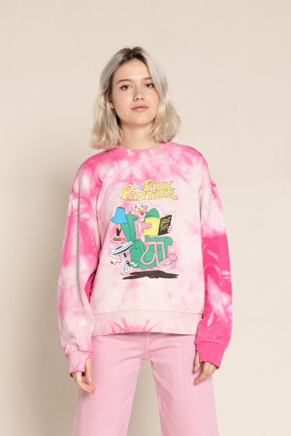 ALMA Fuschia Tie & Dye Tales - Crew Neck Sweatshirt on Sale