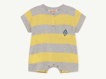 Rabbit Baby Jumpsuit Grey Stripes Sale