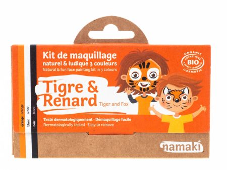 3 colors face painting kit « Tiger & Fox » Hot on Sale