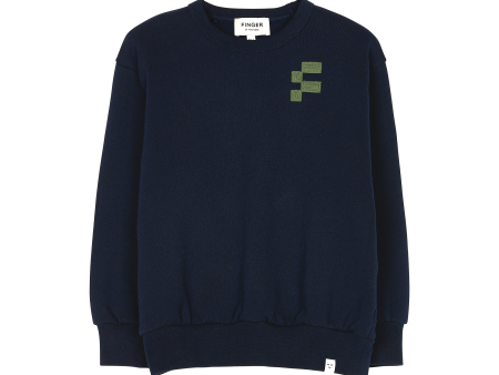 WIND Navy F-Macaroni - Loose Sweater For Cheap