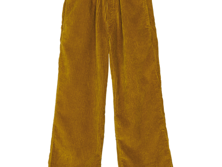 ANDY Mustard Cord - Large Leg Pants For Cheap