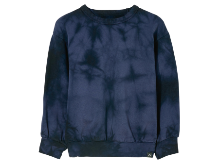 WIND Navy Tie & Dye - Loose Sweatshirt Online Hot Sale