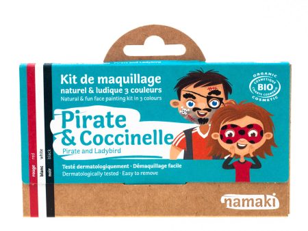 3 colors face painting kit « Pirate & Ladybird » For Cheap