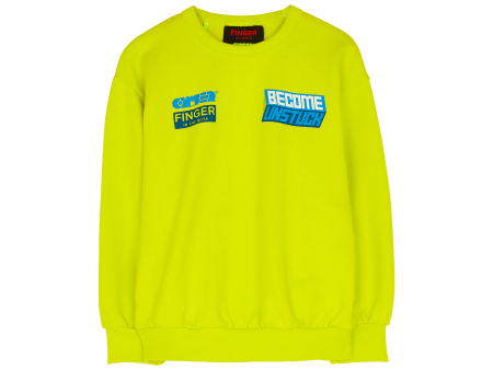 WAVE Fluo Lime Grow Up - Loose Sweater For Discount