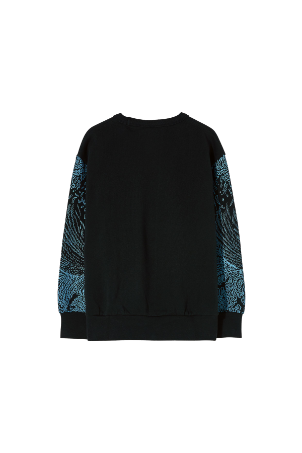 WIND Ash Black Surfer - Loose Sweater For Cheap