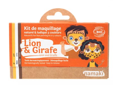 3 colors face painting kit « Lion & Giraffe » Discount