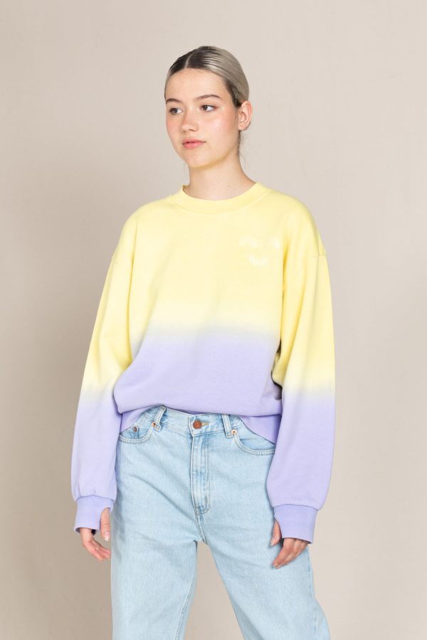 ALMA Lila Dip Dye - Crew Neck Sweatshirt Fashion