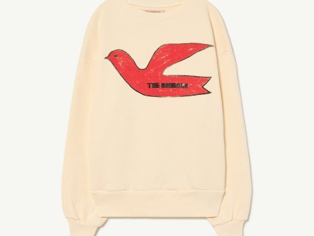 White Bird Bear Sweatshirt For Sale