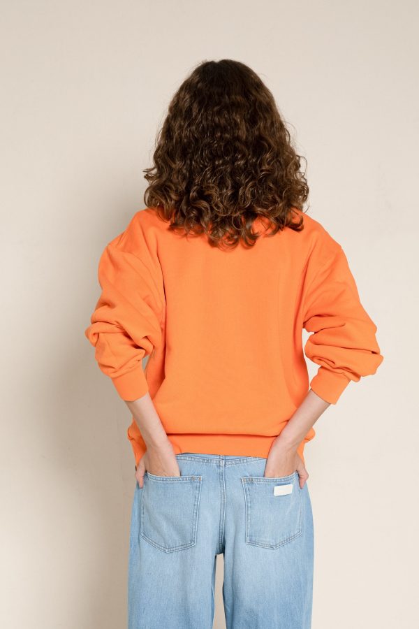 ALMA Soft Orange - Crew Neck Sweatshirt Online now