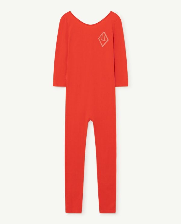 Crocodile Kids Jumpsuit Red Cheap