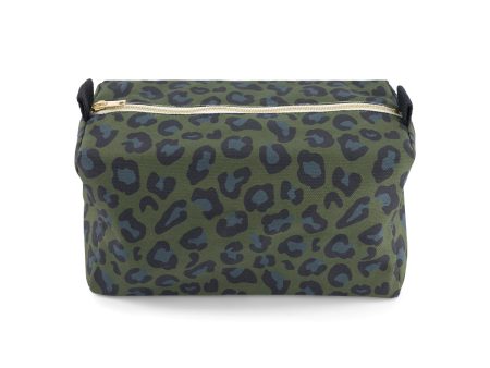 Vic Wash Bag Leopard Kaki Hot on Sale