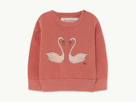 Bear Baby Sweatshirt Red Swans Fashion