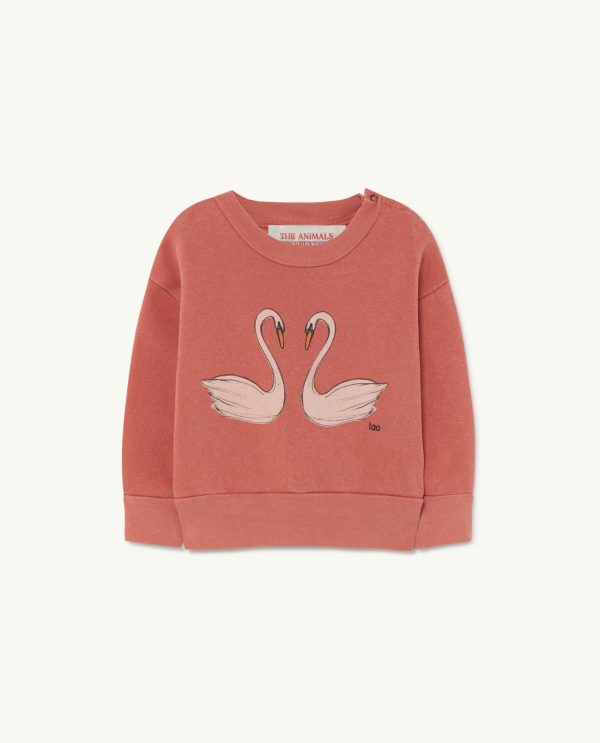 Bear Baby Sweatshirt Red Swans Fashion