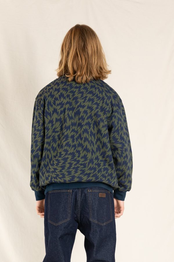 WIND Dark Khaki Flash - Loose Sweatshirt Online Hot Sale