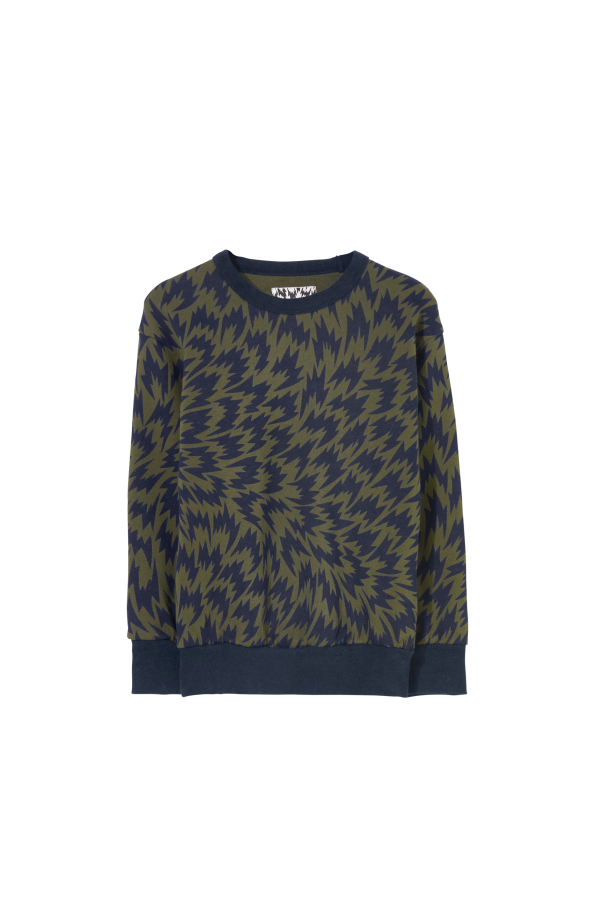 WIND Dark Khaki Flash - Loose Sweatshirt Online Hot Sale