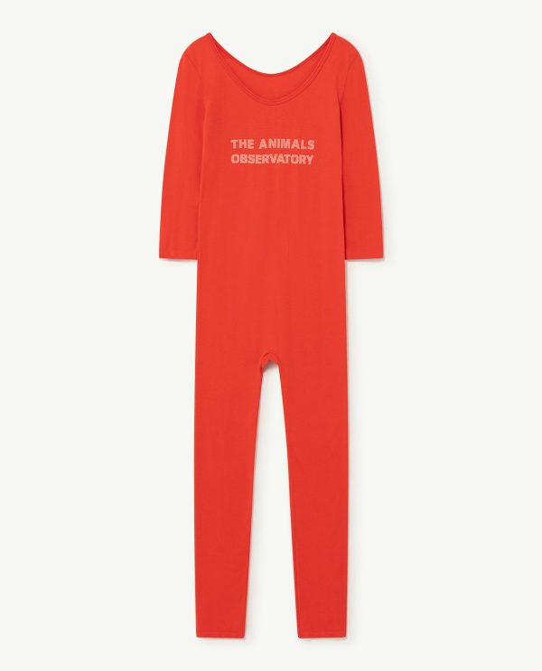 Crocodile Kids Jumpsuit Red Cheap