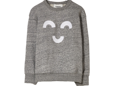 WIND Heather Grey Macaroni - Loose Sweater on Sale